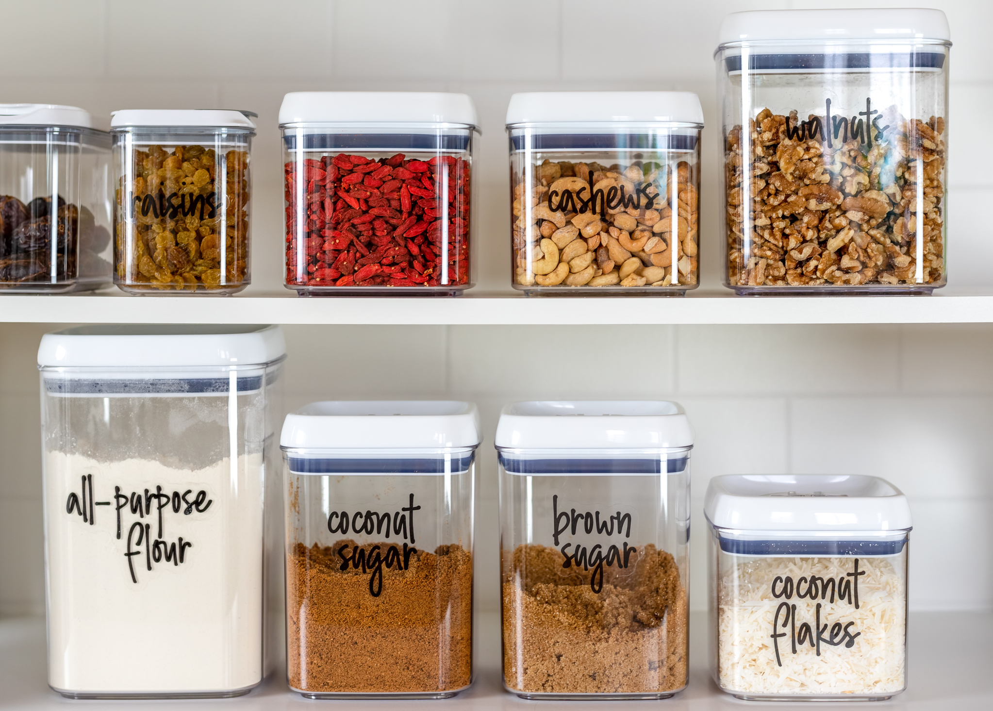 clear plastic pantry organization storage containers